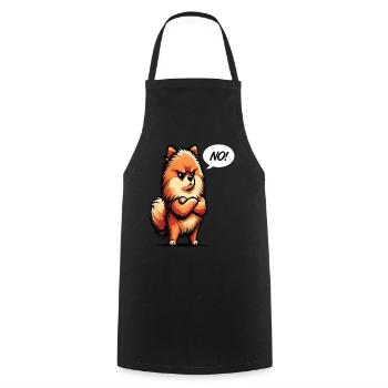 No Pomeranian Dwarf Spitz Dwarf Spitz Holder Spitz - Cooking Apron - black - Front - AI Model Male 185 dark (185cm)