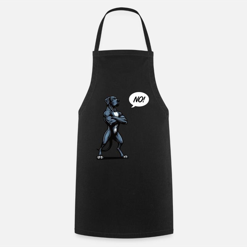 No Great Dane Great Dane Great Dane Owner Great Dane Fan - Cooking Apron - black
