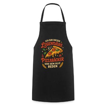 Ich Bin Dieser Legendäre Pizzabäcker Pizza Spruch - Kochschürze - Schwarz - Vorne - AI Model Male 185 dark (185cm)
