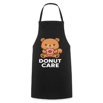 Ours en peluche avec accessoire donut - Tablier de cuisine - noir - Devant - AI Model Male 185 dark (185cm)