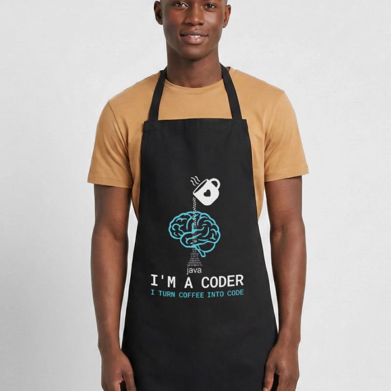 T-shirt Coder : Du café dans le code – Nerdy Programmie Tablier de cuisine