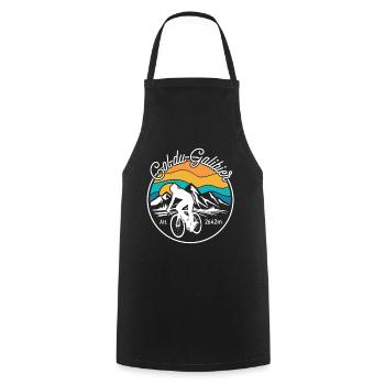 Col du Galibier Cycliste - Tablier de cuisine - noir - Devant - AI Model Male 185 dark (185cm)