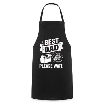 Best Dad: Loading Dad Jokes - Cooking Apron - black - Front - AI Model Male 185 dark (185cm)