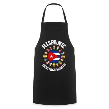 Cuba Pride & Home - Design du drapeau de Cuba - Tablier de cuisine - noir - Devant - AI Model Male 185 dark (185cm)