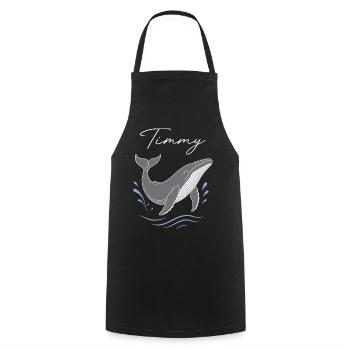 Timmy Wal Aquarell Meerliebe Shirt - Kochschürze - Schwarz - Vorne - AI Model Male 185 dark (185cm)