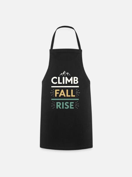 Climbs Falls Raises Mountain - Kochschürze - Schwarz