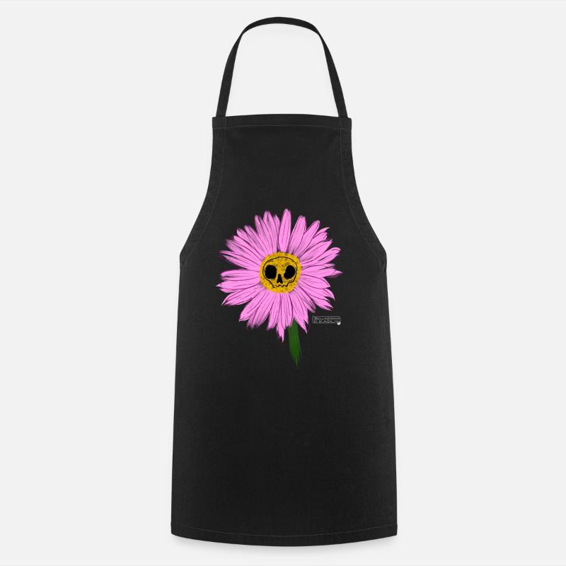 Pink Daisy - Cooking Apron - black
