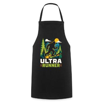 Ultra Runner - Cooking Apron - black - Front - AI Model Male 185 dark (185cm)