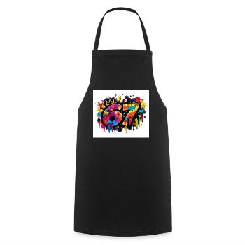 Royal 67 Color Explosion - Cooking Apron - black - Front - AI Model Male 185 dark (185cm)
