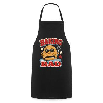 Baking Bad Croissant - Cooking Apron - black - Front - AI Model Male 185 dark (185cm)