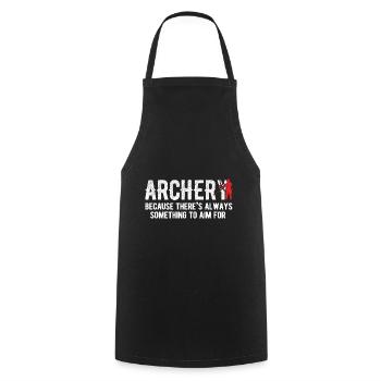 Bogenschießen Archery - Kochschürze - Schwarz - Vorne - AI Model Male 185 dark (185cm)