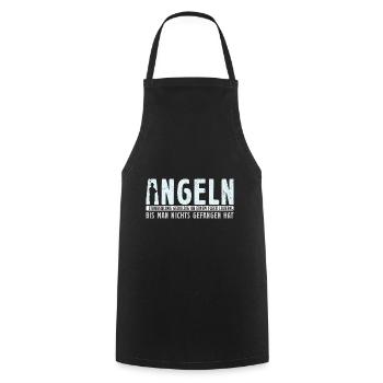 Angler Angel Geschenk Für Angler - Kochschürze - Schwarz - Vorne - AI Model Male 185 dark (185cm)