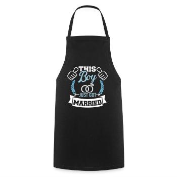 wedding - Cooking Apron - black - Front - AI Model Male 185 dark (185cm)
