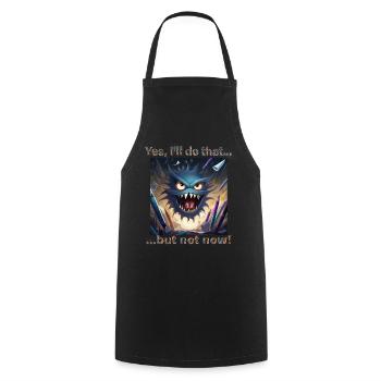 Stressed? Then vent with this monster! - Cooking Apron - black - Front - AI Model Male 185 dark (185cm)