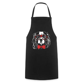 CAVALIER KING CHARLES SPANIEL Jeunes chiens de Wilsign - Tablier de cuisine - noir - Devant - AI Model Male 185 dark (185cm)