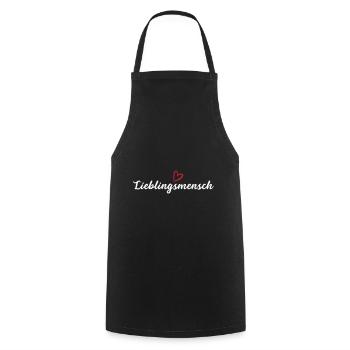 Lieblingsmensch Liebe Valentinstag Freunde - Kochschürze - Schwarz - Vorne - AI Model Male 185 dark (185cm)
