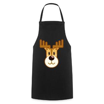 Cadeau de dessin animé de dessin animé de Noël de cerfs-volants - Tablier de cuisine - noir - Devant - AI Model Male 185 dark (185cm)