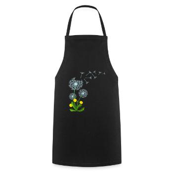 Pusteblume Löwenzahn Dandelion Geschenkidee - Kochschürze - Schwarz - Vorne - AI Model Male 185 dark (185cm)