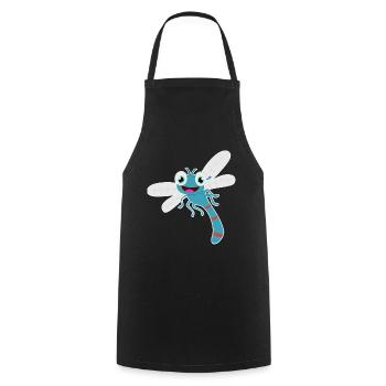 Libelle süß witzig Insekt Kawaii Comic Geschenk - Kochschürze - Schwarz - Vorne - AI Model Male 185 dark (185cm)