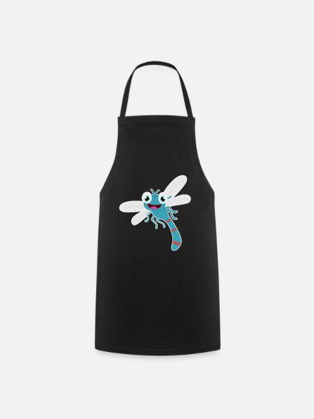 Dragonfly Dolce Insetto Divertente Kawaii Regalo Comico - Grembiule da cucina - nero