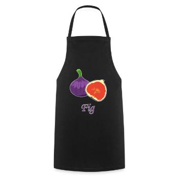Figs fruit fruit healthy cartoon gift idea - Cooking Apron - black - Front - AI Model Male 185 dark (185cm)