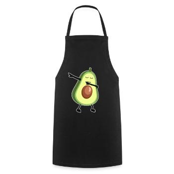 Avocado Kawaii Comic Dancing Sports Gift Cute - Cooking Apron - black - Front - AI Model Male 185 dark (185cm)