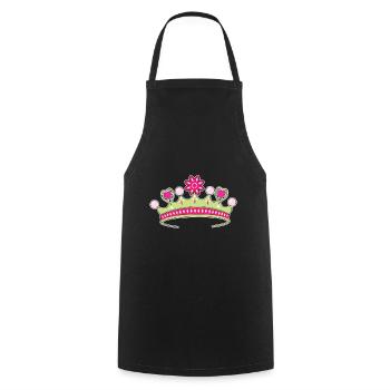 Diadem Krone Prinzessin Geschenkidee girly pink - Kochschürze - Schwarz - Vorne - AI Model Male 185 dark (185cm)