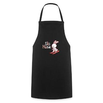 Ski Hase - Kochschürze - Schwarz - Vorne - AI Model Male 185 dark (185cm)