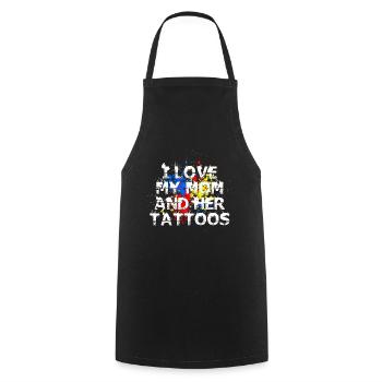 I love my tattooed mom - Cooking Apron - black - Front - AI Model Male 185 dark (185cm)