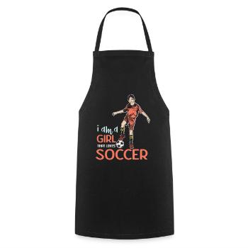 Soccergirl - Cooking Apron - black - Front - AI Model Male 185 dark (185cm)