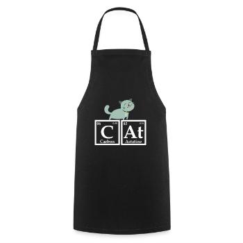 Chat comme éléments chimiques - Tablier de cuisine - noir - Devant - AI Model Male 185 dark (185cm)