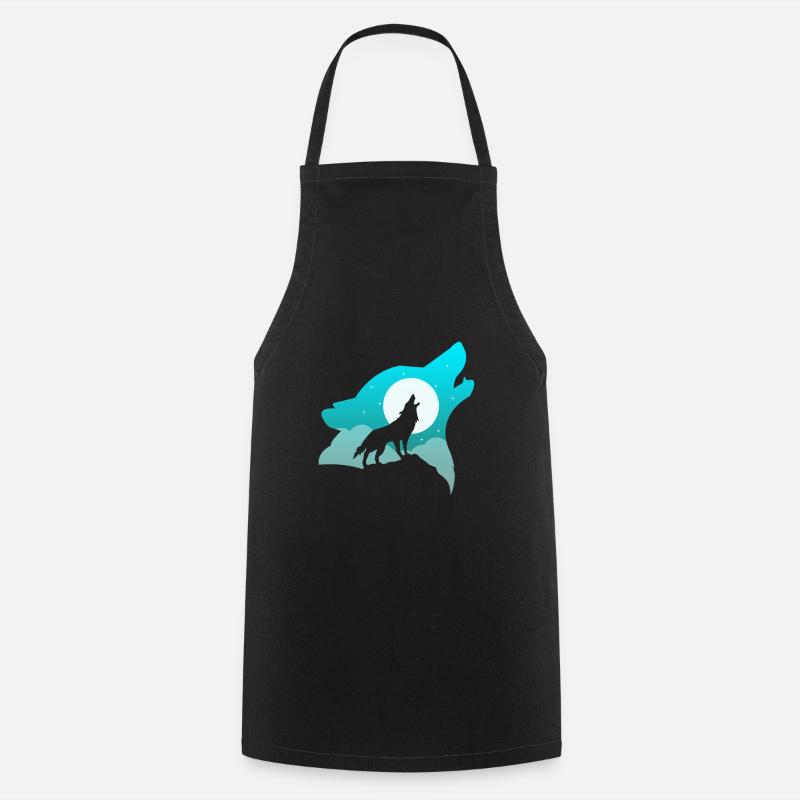 Wolf - Cooking Apron - black