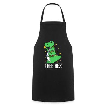 Dinosaurier Weihnachten Dino Christmas Geschenk - Kochschürze - Schwarz - Vorne - AI Model Male 185 dark (185cm)