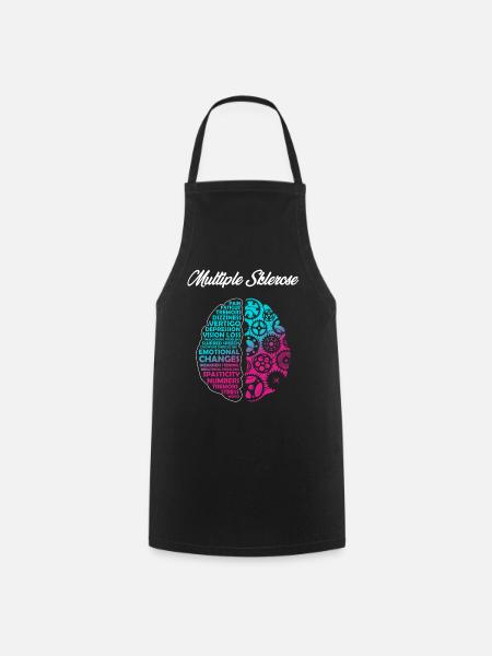Multiple sclerosis, consciousness - Cooking Apron - black