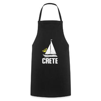 Crète - Tablier de cuisine - noir - Devant - AI Model Male 185 dark (185cm)