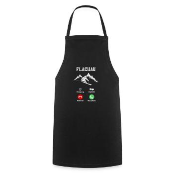 Flachau Skifahrer Après Ski Geschenk T-Shirt - Kochschürze - Schwarz - Vorne - AI Model Male 185 dark (185cm)