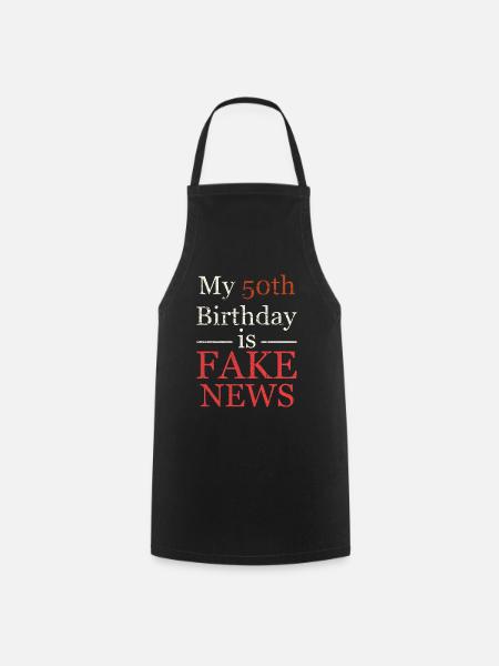 50. Geburtstag - Kochschürze - Schwarz