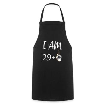 30th birthday thirty 1990 90s 30 years - Cooking Apron - black - Front - AI Model Male 185 dark (185cm)