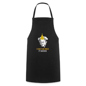 Schopenhauer Philosophy Pessimist Had Fun Once - Cooking Apron - black - Front - AI Model Male 185 dark (185cm)