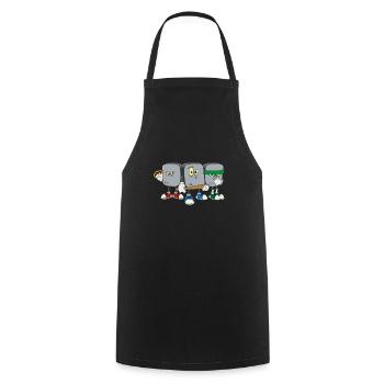 Strg Alt Entf Computer Informatiker Programmierer - Kochschürze - Schwarz - Vorne - AI Model Male 185 dark (185cm)