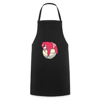 Baby sloth volleyball sport gift - Cooking Apron - black - Front - AI Model Male 185 dark (185cm)