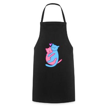 Valentine's Day gifts for him or her - Cooking Apron - black - Front - AI Model Male 185 dark (185cm)