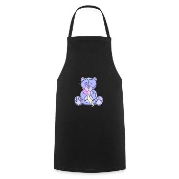 Ours en peluche goth pastel japonais Anime Menhera - Tablier de cuisine - noir - Devant - AI Model Male 185 dark (185cm)