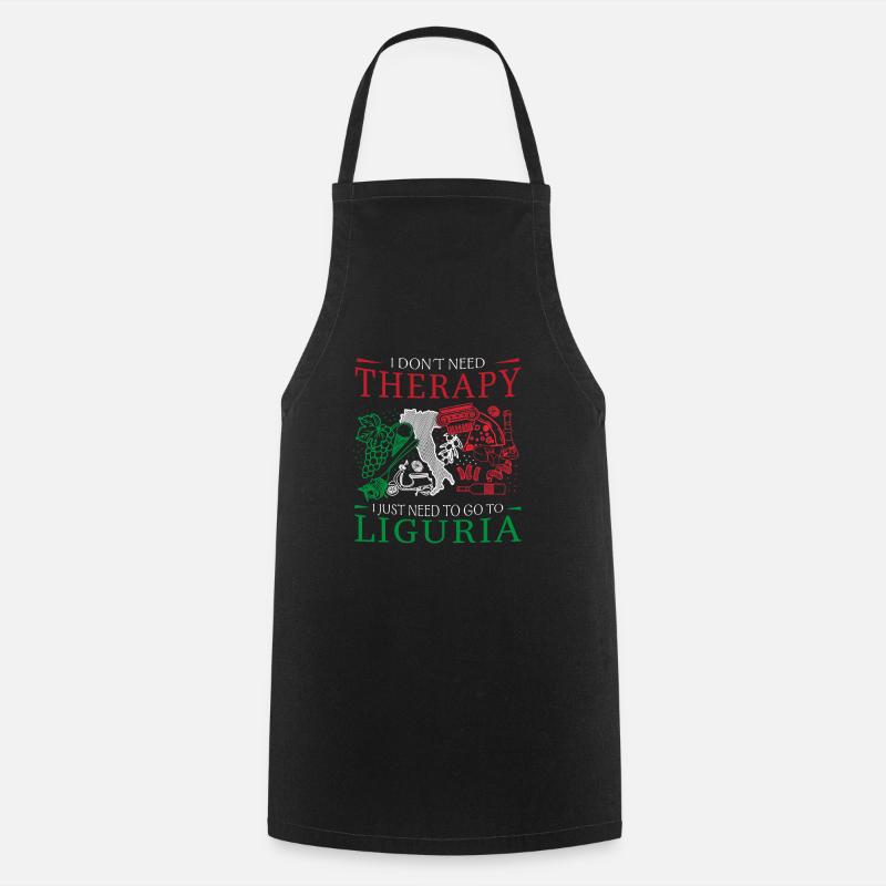 I don't need therapy design for Italy fan - Cooking Apron - black