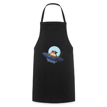 Ufo Guinea Pig Pig Lover - Cooking Apron - black - Front - AI Model Male 185 dark (185cm)