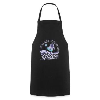 Skater Astronaut Skateboard - Cooking Apron - black - Front - AI Model Male 185 dark (185cm)