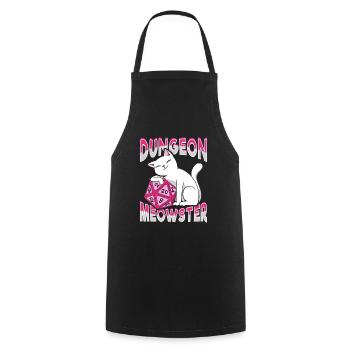 Dungeon Meowster Shirt für RPG Gamer - Kochschürze - Schwarz - Vorne - AI Model Male 185 dark (185cm)