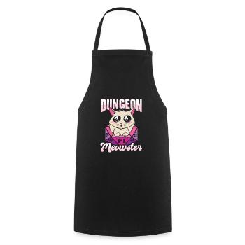 Dungeon Meowster Shirt pour RPG Gamer - Tablier de cuisine - noir - Devant - AI Model Male 185 dark (185cm)