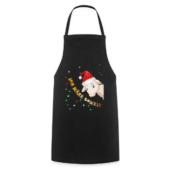 Süßes Schaf mit Mütze Spruchshirt Weihnachten - Kochschürze - Schwarz - Vorne - AI Model Male 185 dark (185cm)