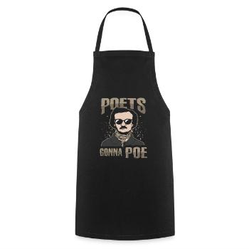 Allan Poe Rabe Krähe Shirt Gothic LIteratur - Kochschürze - Schwarz - Vorne - AI Model Male 185 dark (185cm)